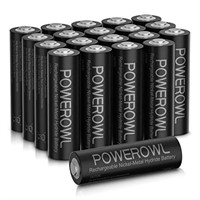 POWEROWL Rechargeable AA Batteries 2800mAh, Wide