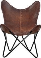 Vintage Leather Butterfly Chair | size unknown