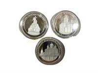 Three Russian Silver Rounds