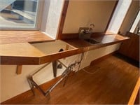 Bar sink with wood bar work station