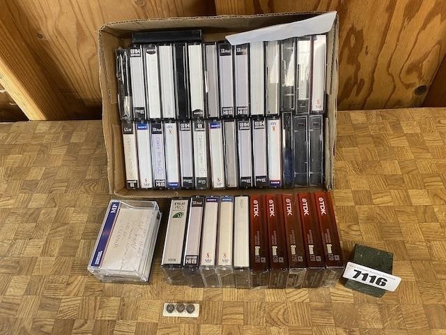Box of New & Recorded 8 MM Video Cassettes