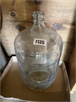 Glass Jug, Hole & Crack, As Is, 20"T