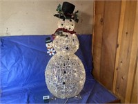 Christmas Snowman Yard Art 18x36" Lighted