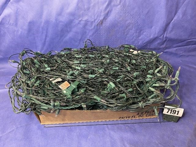 Christmas Lights, 5 Strands, Green, Clear