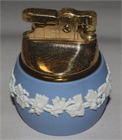 Vtg Wedgwood Jasperware Blue Table Lighter