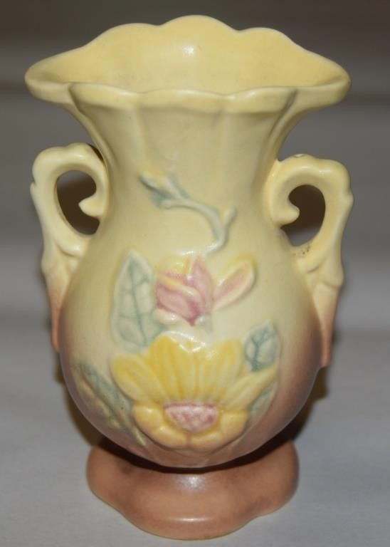 Vtg Hull Art Pottery USA 13 5" Magnolia Vase