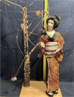 Vintage Geisha Doll 20" Tall