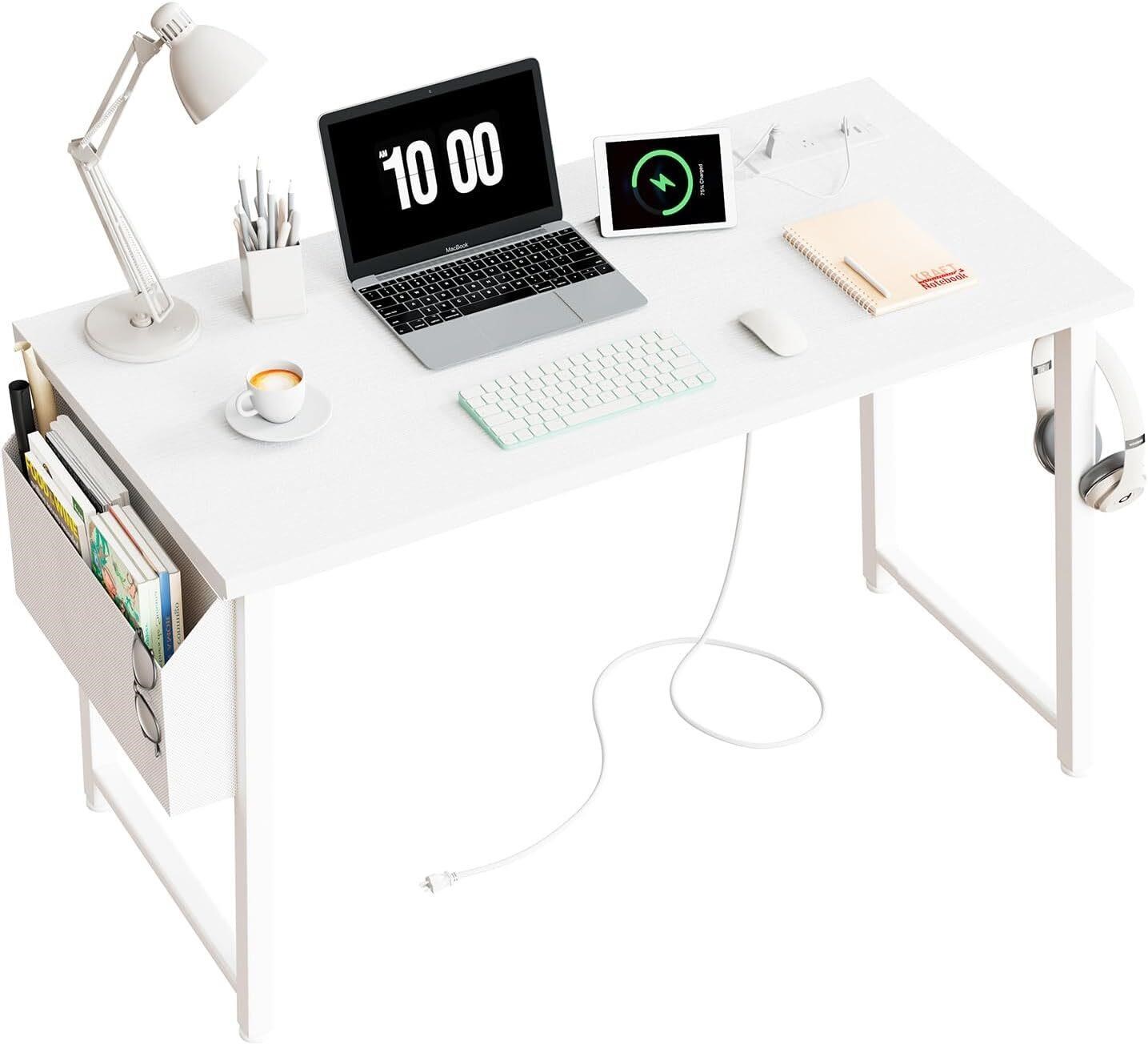Lufeiya 39 Desk with Outlet  40 Study Table