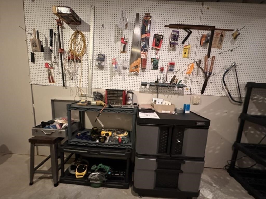Wall of Tools - Handheld and Electric Tools