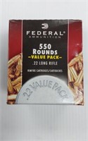 FEDERAL .22LR-
550 ROUNDS-