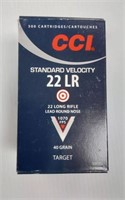 CCI 22LR.-- 500 CARTRIDGES-
22 LONG RIFLE  LEAD