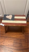 Americana wood step stool