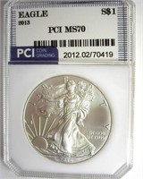 2013 Silver Eagle PCI MS70
