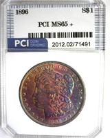 1896 Morgan PCI MS65+ Beautiful Color