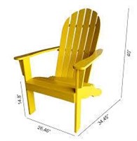 Outdoor Adirondack Chair  26.5W x 34.5D x 40H