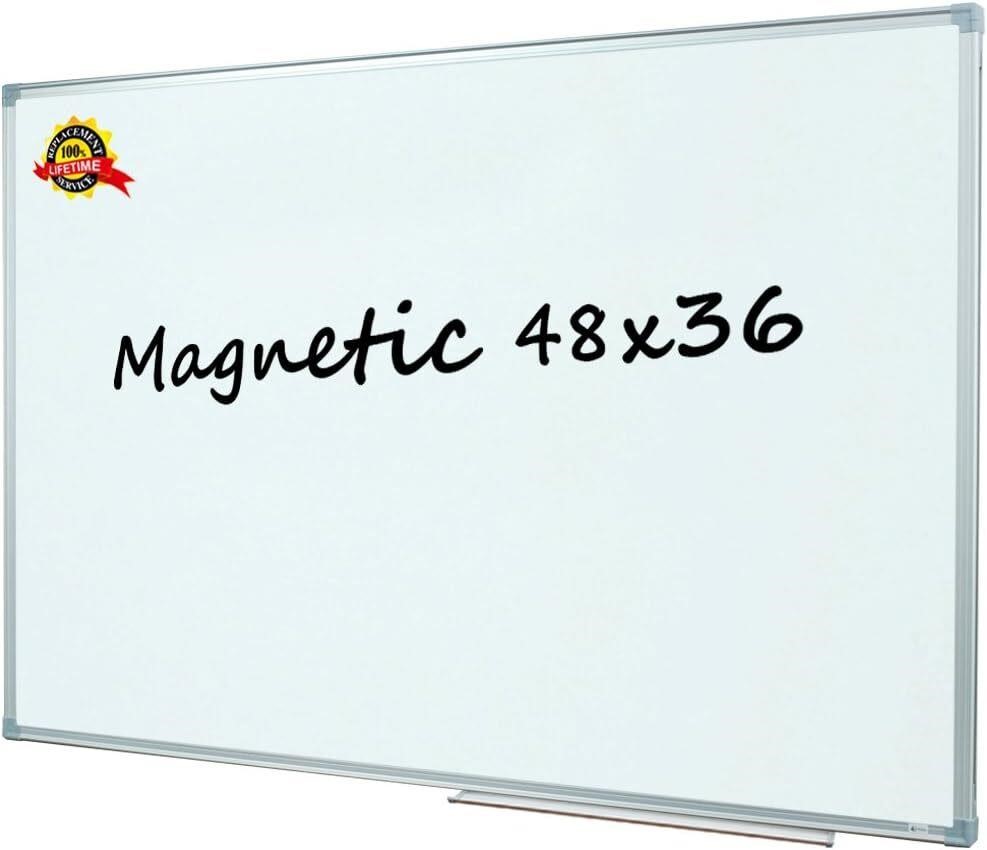 Dry Erase Board  White  Silver Frame 48x36