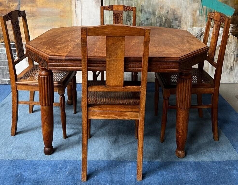 337 - DINING TABLE W/ 4 CHAIRS