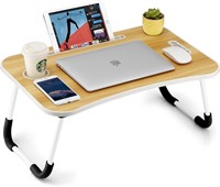 Laptop Table Tray with Cup Holder  Wood