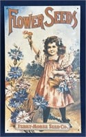 Flower Seeds Adverting Ferry-Morse Seed Co. Metal