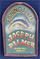 Vintage Fishing Tackle Shop Sign Wall Hanging