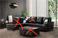 Read!! Sofa Seat (Right Side of Sectional), Black