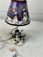 Its Snow Time Snowman Christmas Table Lamp