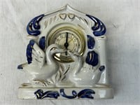 Swans ceramic clock 5” Tall works