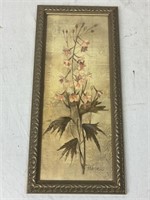 Vintage Botanical Floral print 22” x 10”