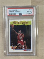 Michael Jordan 1991 Hoops PSA 8