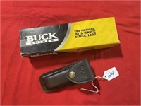 Buck #110 "Local 83" Folding Knife w/Leather Case