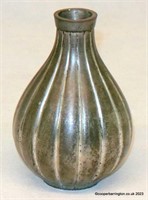 Vintage Just Andersen Pewter Ribbed Bottle Vase