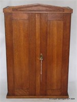 Small Edwardian Oak Wall / Smokers Cabinet.