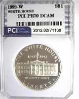 1992-W S$1 White House PR70 DCAM LISTS $145
