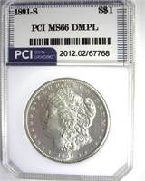 1891-S Morgan MS66 DMPL LISTS $37500 Rare