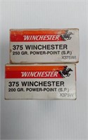 WINCHESTER 375 WIN-- 
SUPER X--
2 BOXES OF 20
