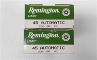 REMINGTON UMC- 45 AUTOMATIC--
2 BOXES 50