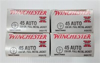 WINCHESTER 45 AUTO--
4 BOXES OF 20 CARTRIDGES
