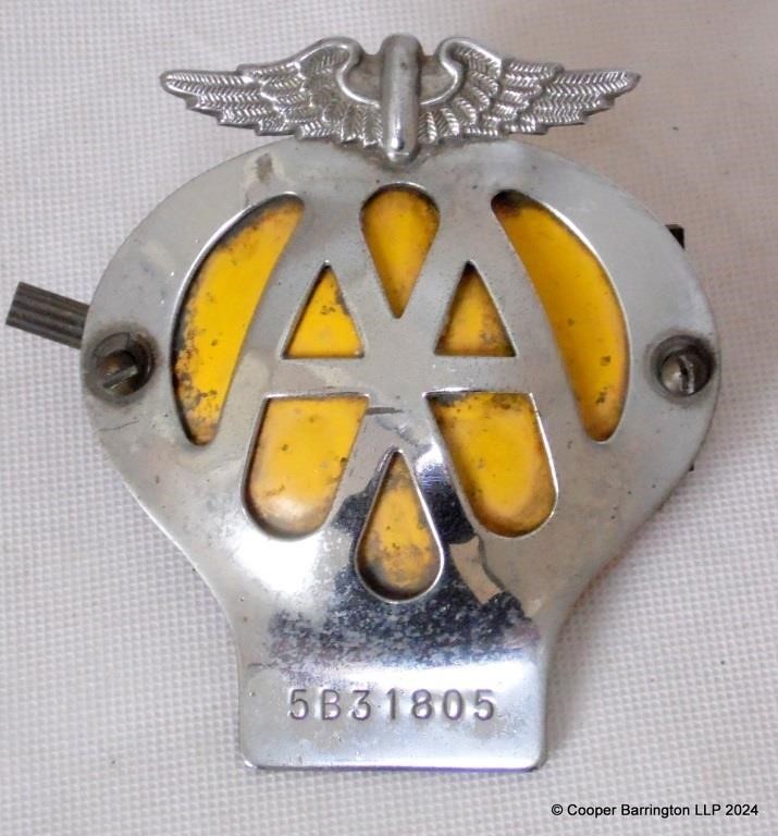 Vintage 1960s AA Badge 5B31805