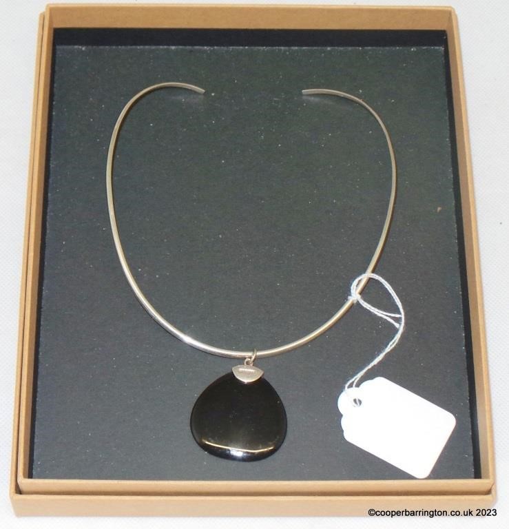 Vintage Sterling Silver Torque Collar Necklace