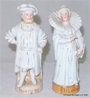 Scarce German Figurines Henry VIII / Elizabeth I