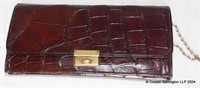 Vintage Crocodile Skin Purse/Card Case/Mirror