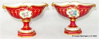 A Pair  Porcelain De France Pedestal Compote Bowls