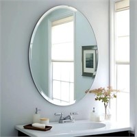 USHOWER 20x28 Oval Mirror  Beveled  Frameless