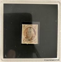 United States1847 Benjamin Franklin 5c Pale Brown