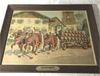 Traditional Munich Brewery Wagon Lowenbrau Advert.