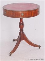 Regency Style Mahogany Drum Table. 20th Century.