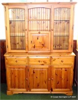 Vintage Bradgate Woodcraft  Pine Display Dresser