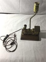 Brass Train Lamp with In-Line Switch