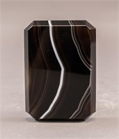 Black Polished Agate Carved Gemstone