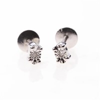 Oval Illusion Setting Diamond Stud Earrings